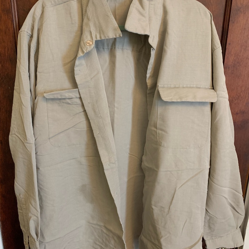 Tulliano double breast pocketed cream button